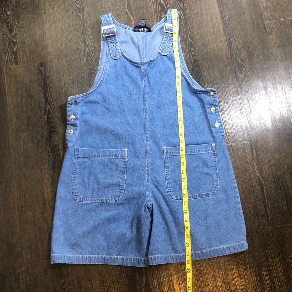 Vintage Blue Denim Romper with Yellow Tee - Picture 8 of 10